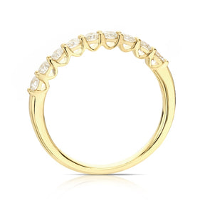 Origin 18ct Yellow Gold 0.50ct Diamond 9 Stone Eternity Ring