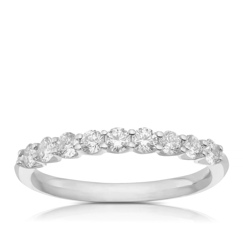 Origin Platinum 0.50ct Diamond 9 Stone Eternity Ring