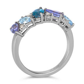 Le Vian 14ct White Gold 0.12ct Diamond & Multistone Pear Cut Ring