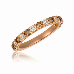 Le Vian 14ct Rose Gold 1ct Chocolate & Nude Diamond Eternity Ring