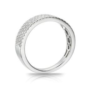 Platinum Four Row Half Eternity 0.50ct Diamond Ring