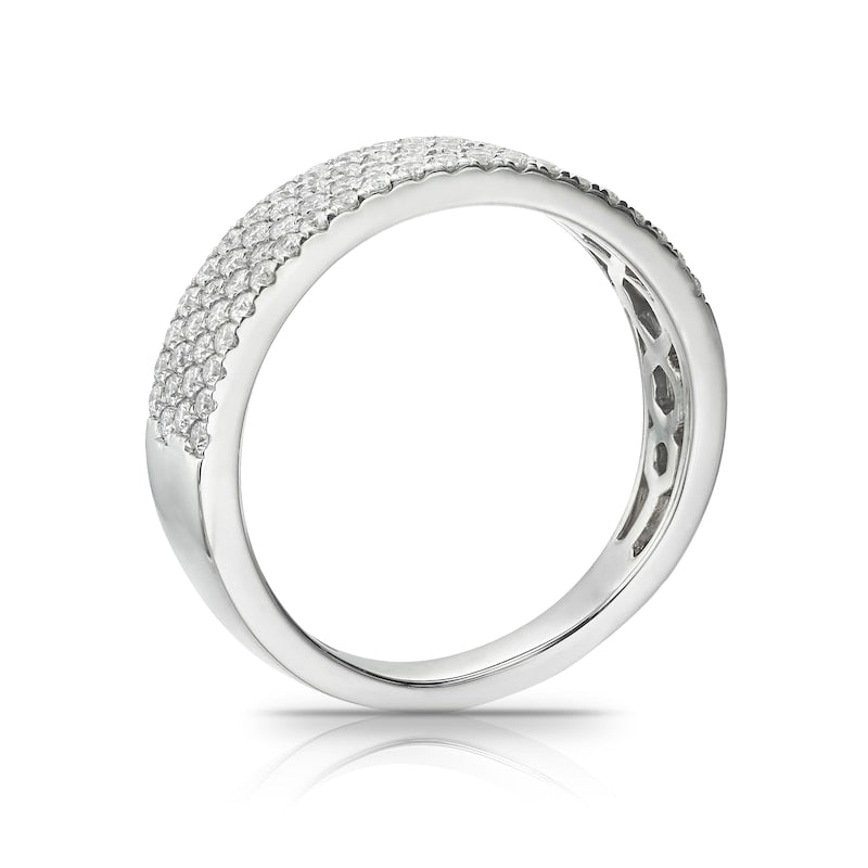 Platinum Four Row Half Eternity 0.50ct Diamond Ring