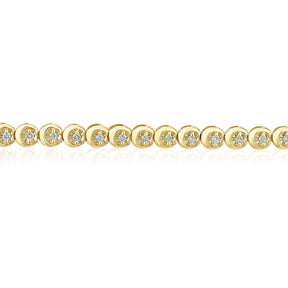 9ct Yellow Gold 7.25" 0.50ct Diamond Tennis Bracelet
