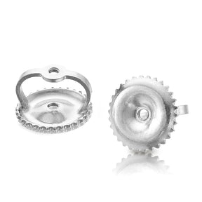 Platinum 1ct Diamond Pear Double Halo Stud Earrings