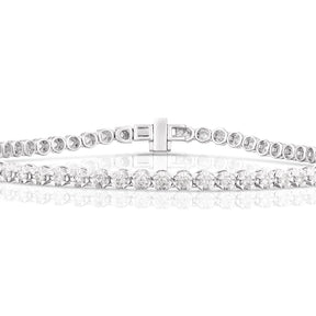 Platinum 3ct Diamond Certified Claw Set Bracelet