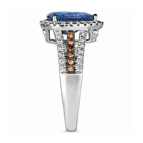 Le Vian 14ct White Gold Tanzanite 0.58ct Diamond Ring