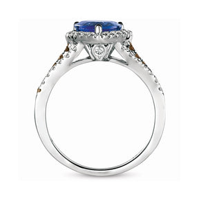 Le Vian 14ct White Gold Tanzanite 0.58ct Diamond Ring