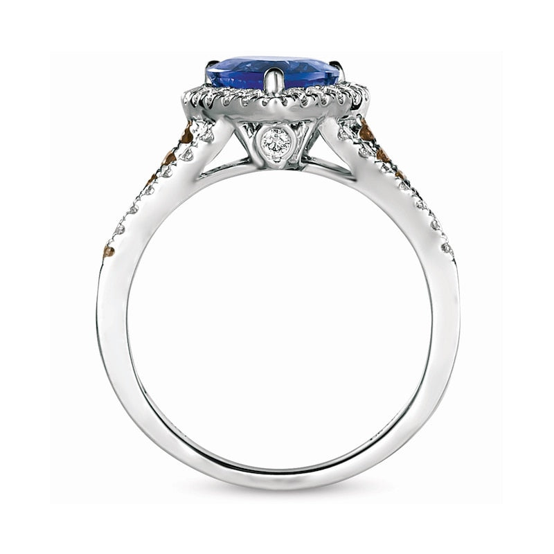 Le Vian 14ct White Gold Tanzanite 0.58ct Diamond Ring