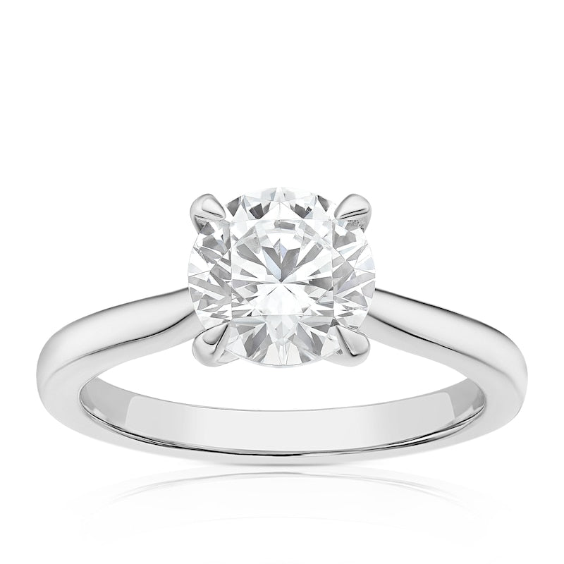 Engagement Ring Platinum Solitaire 2ct Diamond Ring