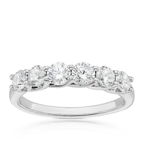 Platinum 6 Stone Eternity 1ct Diamond Ring
