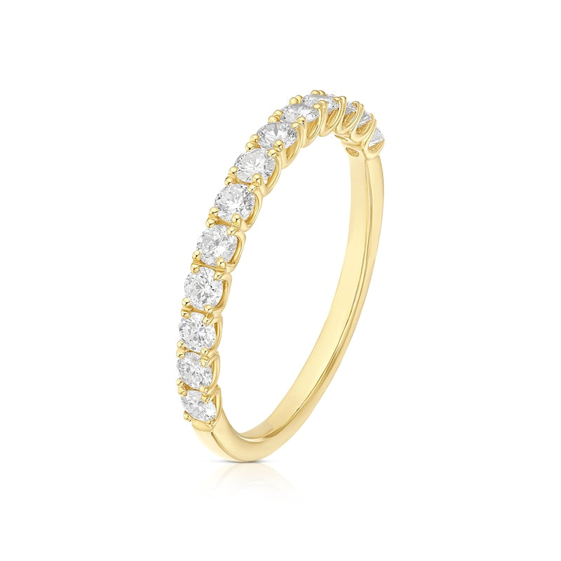 18ct Yellow Gold Round Cut Eternity 0.50ct Diamond Ring