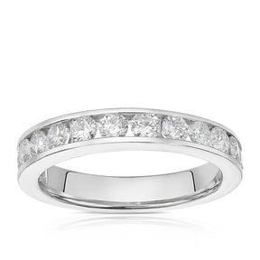 Platinum Channel Set Eternity 1ct Diamond Ring