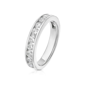 Platinum Channel Set Eternity 1ct Diamond Ring