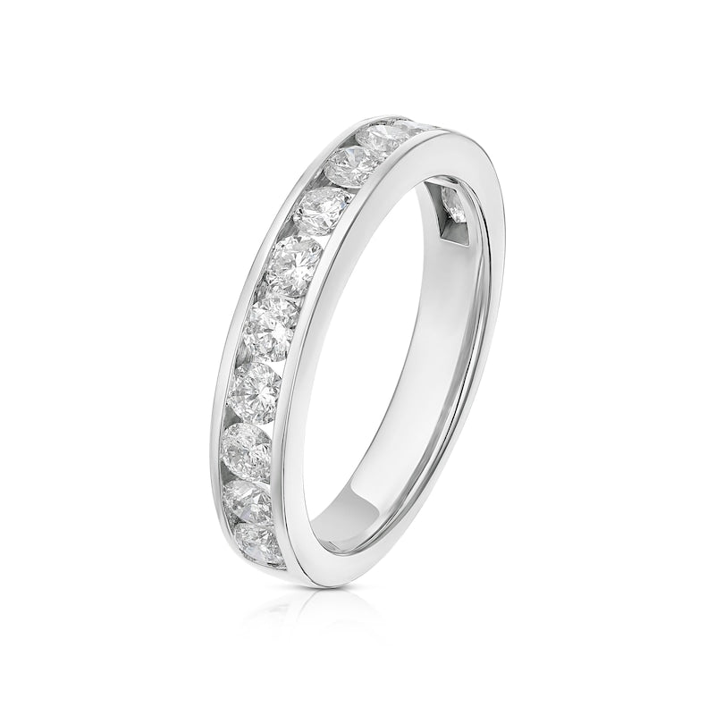 Platinum Channel Set Eternity 1ct Diamond Ring