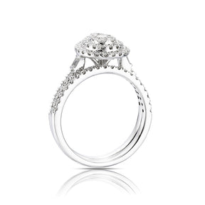 Engagement Ring 18ct White Gold Pear Shaped Bridal Set 0.50ct Diamond Ring