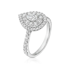 Engagement Ring Origin Platinum Pear Shaped 1ct Diamond Ring
