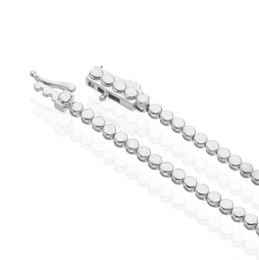 18ct White Gold 18" 4.05ct Diamond Tennis Necklace