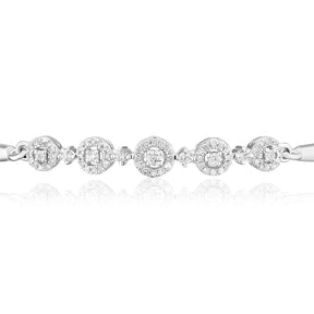 9ct White Gold 0.33ct Diamond Bolo Bracelet