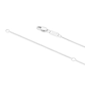 9ct White Gold 0.15ct Diamond Princess Cut Solitaire Pendant Necklace