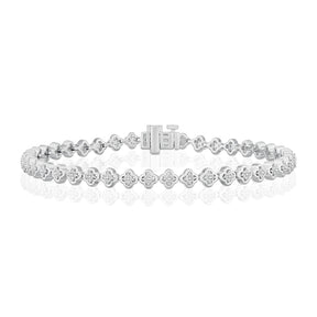 Sterling Silver 0.50ct Diamond Illusion Tennis Bracelet