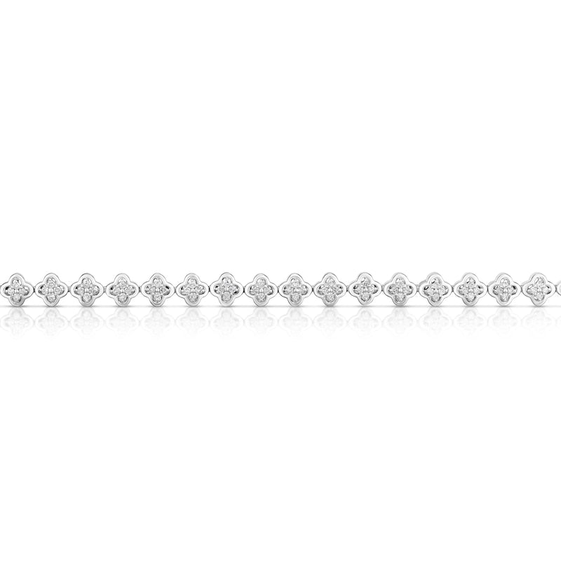 Sterling Silver 0.50ct Diamond Illusion Tennis Bracelet