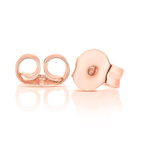 9ct Rose Gold 0.10ct Diamond & Morganite Cushion Shaped Earrings