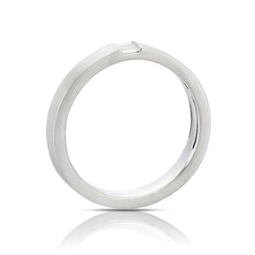 Sterling Silver & Cubic Zirconia Baguette Narrow Ring