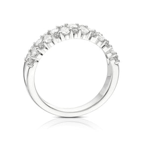 Platinum Pear & Round Cut Eternity 0.75ct Diamond Ring