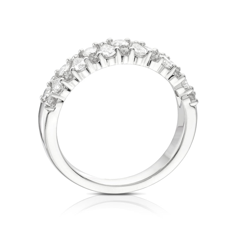 Platinum Pear & Round Cut Eternity 0.75ct Diamond Ring