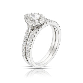 Engagement Ring Platinum Pear Shaped 1ct Diamond Ring