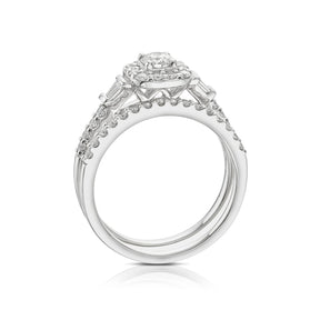 Engagement Ring Platinum Cushion Shaped 0.75ct Diamond Ring