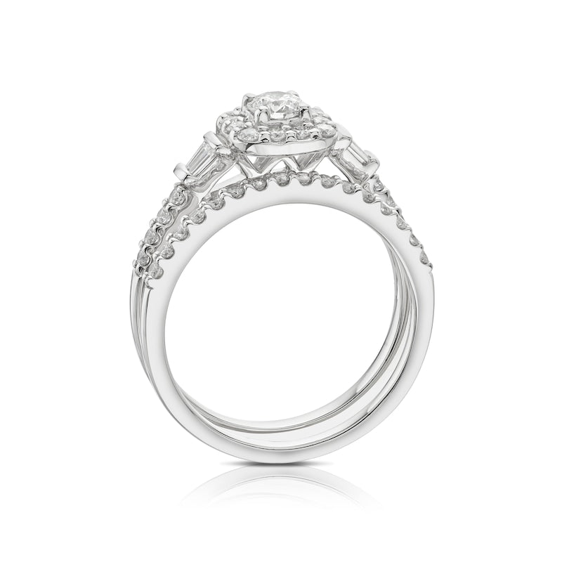 Engagement Ring Platinum Cushion Shaped 0.75ct Diamond Ring