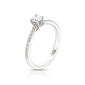 Engagement Ring The Diamond Story Platinum Round Cut Solitaire 0.50ct Diamond Ring