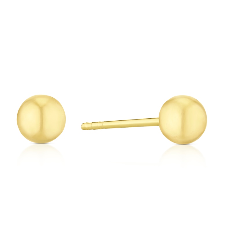18ct Yellow Gold 4mm Ball Stud Earrings
