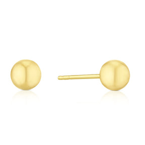 18ct Yellow Gold 6mm Ball Stud Earrings
