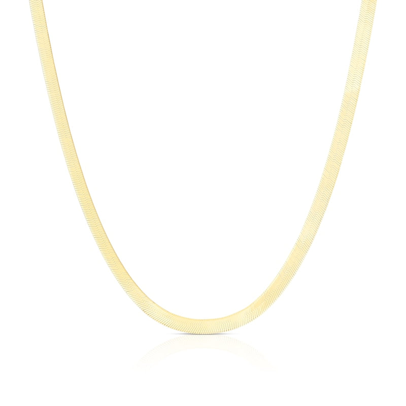 18ct Yellow Gold 16+2" Herringbone Chain