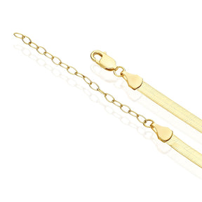 18ct Yellow Gold 16+2" Herringbone Chain