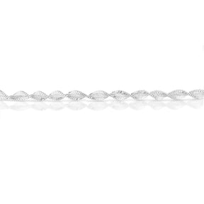 Sterling Silver 7.5" Sparkly Twist Bracelet