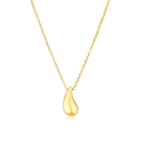 9ct Yellow Gold 18" Polished Droplet Pendant