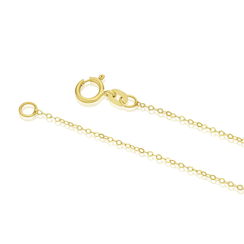 9ct Yellow Gold 18" Polished Droplet Pendant