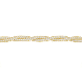 9ct Yellow Gold 7.5" Twist Cubic Zirconia Bracelet