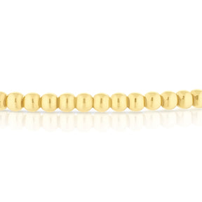 9ct Yellow Gold Polished Beaded Balls Bangle