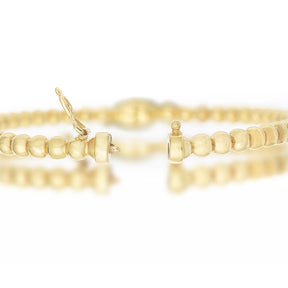 9ct Yellow Gold Polished Beaded Balls Bangle
