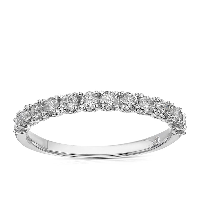 18ct White Gold Round Cut Eternity 0.50ct Diamond Ring