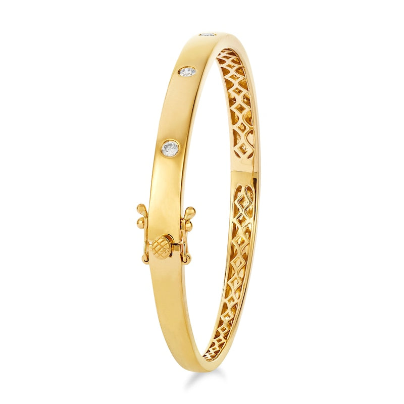 Le Vian Bangle 14ct Yellow Gold Nude 0.30ct Diamond Round Cut Bangle