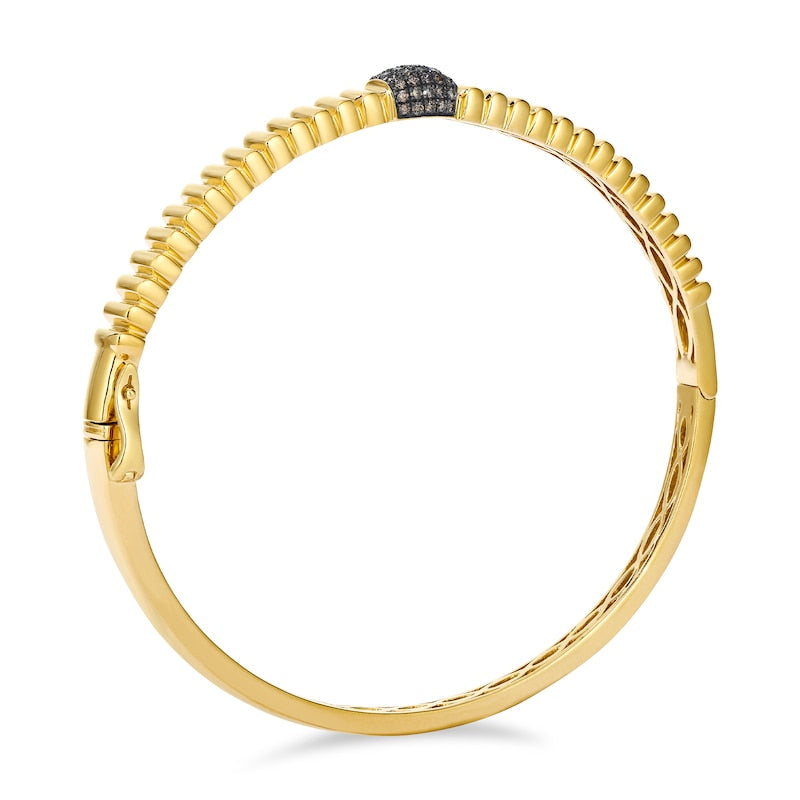 Le Vian 14ct Yellow Gold & Chocolate 0.25ct Diamond Bangle