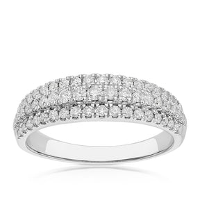 Platinum Domed Eternity 0.50ct Diamond Ring
