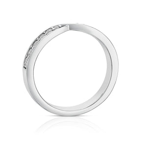 Platinum Pinched Eternity 0.25ct Diamond Ring