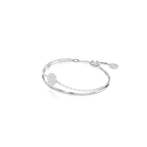 Swarovski Sublima Silver Tone 6.7" Crystal Cluster Bangle
