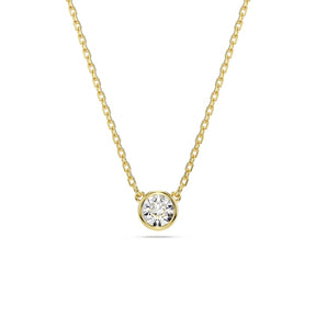 Swarovski Imber Gold Tone 15+3" Bezel Set Pendant Necklace